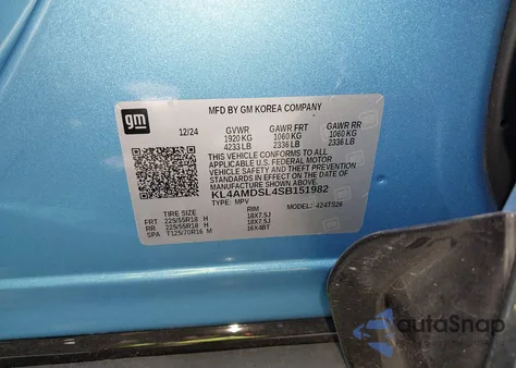 2025 Buick Encore Gx Sport Touring Fwd from USA, damaged, VIN KL4AMDSL4SB151982